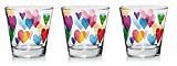 Vasos De Agua De Vidrio Nadia 3 Piezas Love Rainbow 250 Cc